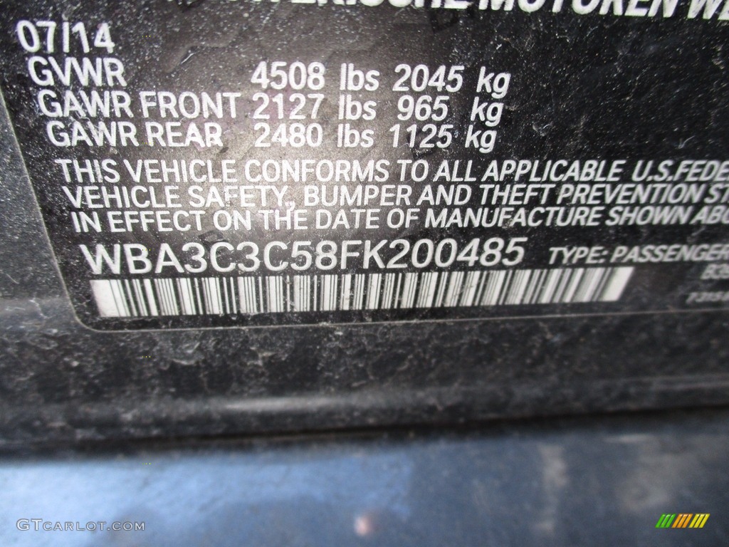 2015 3 Series 320i xDrive Sedan - Mineral Grey Metallic / Black photo #19