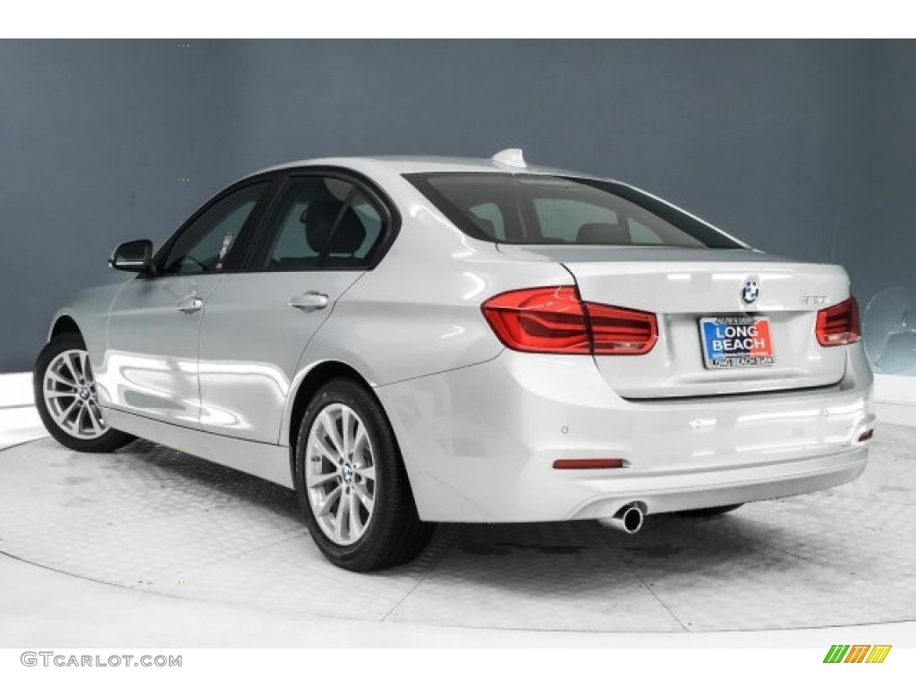 2018 3 Series 320i Sedan - Glacier Silver Metallic / Black photo #10