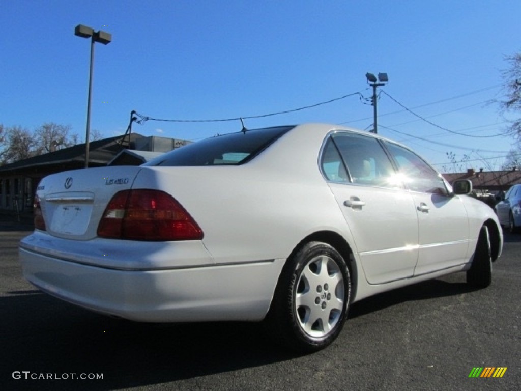 2003 LS 430 Sedan - Crystal White / Ecru photo #10