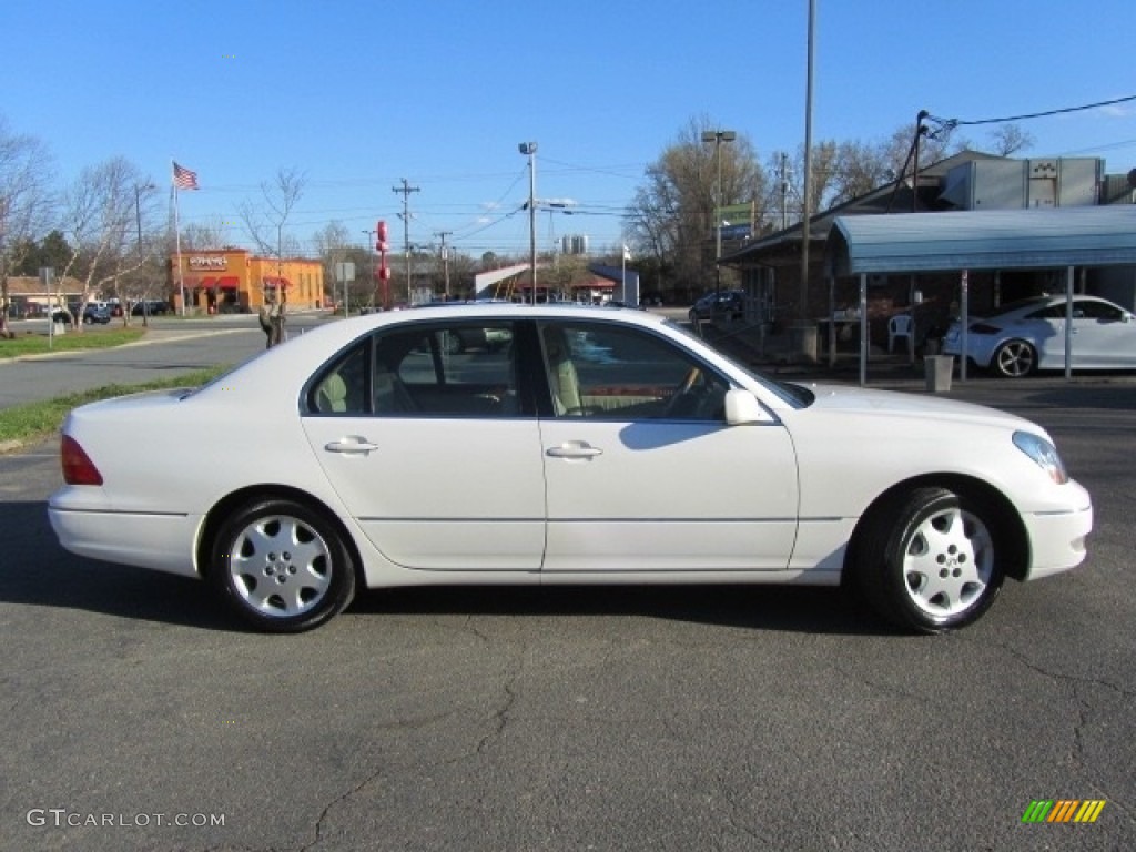 2003 LS 430 Sedan - Crystal White / Ecru photo #11