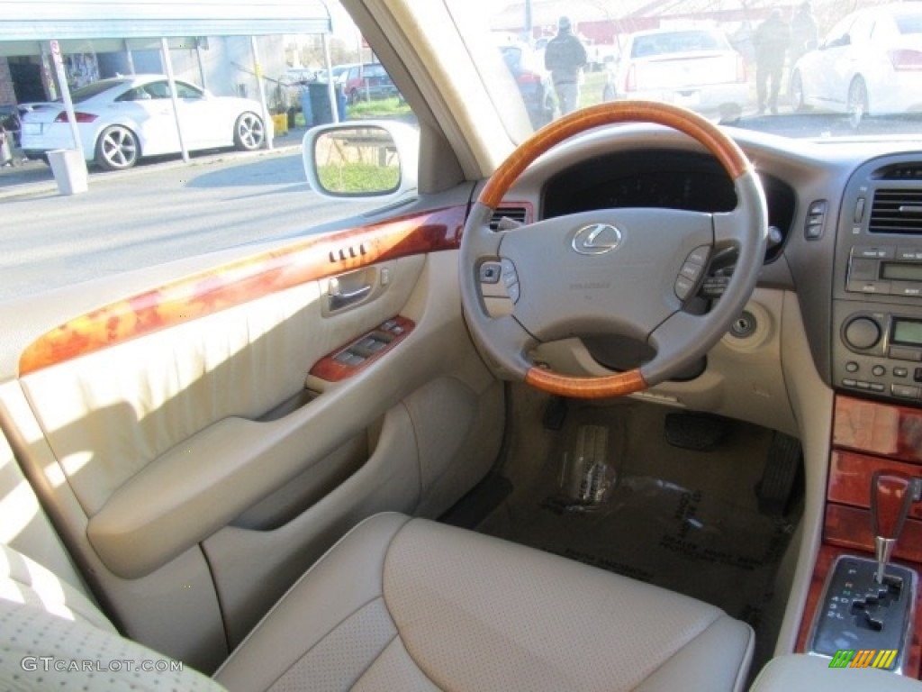 2003 LS 430 Sedan - Crystal White / Ecru photo #12