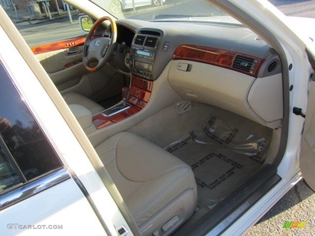 2003 LS 430 Sedan - Crystal White / Ecru photo #21