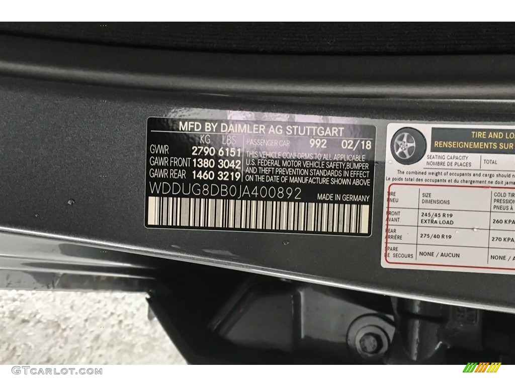 2018 S 560 Sedan - Selenite Grey Metallic / Nut Brown/Black photo #11