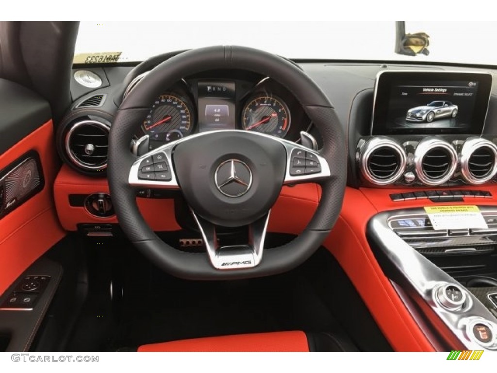 2018 Mercedes-Benz AMG GT C Roadster Red Pepper/Black Steering Wheel Photo #126196664