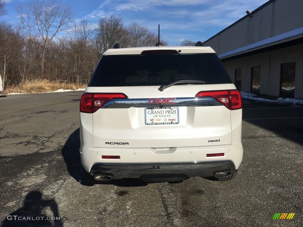 2018 Acadia Denali AWD - White Frost Tricoat / Cocoa/Shale photo #5