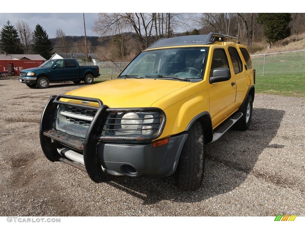 2002 Xterra SE V6 4x4 - Solar Yellow / Gray Celadon photo #4