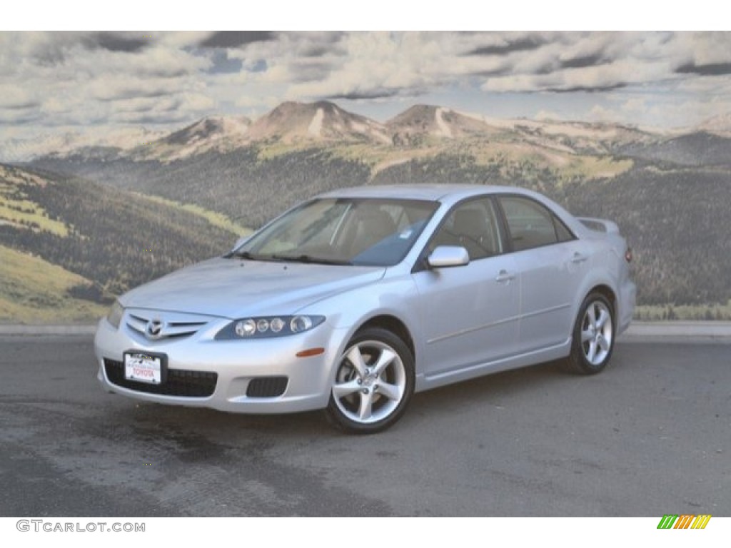 2007 MAZDA6 i Sport Sedan - Glacier Silver Metallic / Gray photo #5
