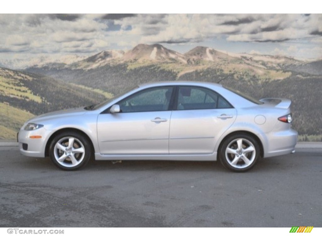 2007 MAZDA6 i Sport Sedan - Glacier Silver Metallic / Gray photo #6