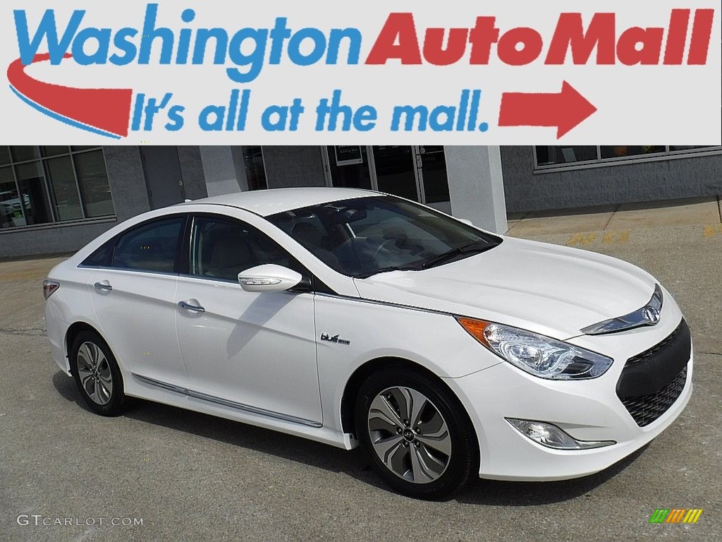 2013 Sonata Hybrid Limited - Porcelain White Pearl / Camel photo #1