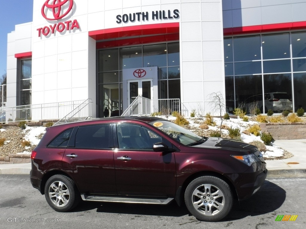 2009 MDX Technology - Dark Cherry Pearl / Taupe photo #2