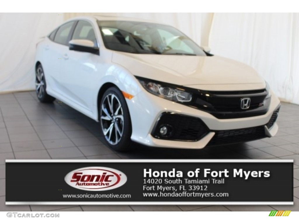 2018 Civic Si Sedan - White Orchid Pearl / Black photo #1