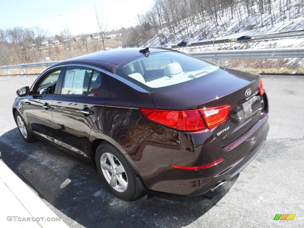 2015 Optima LX - Dark Cherry / Beige photo #7