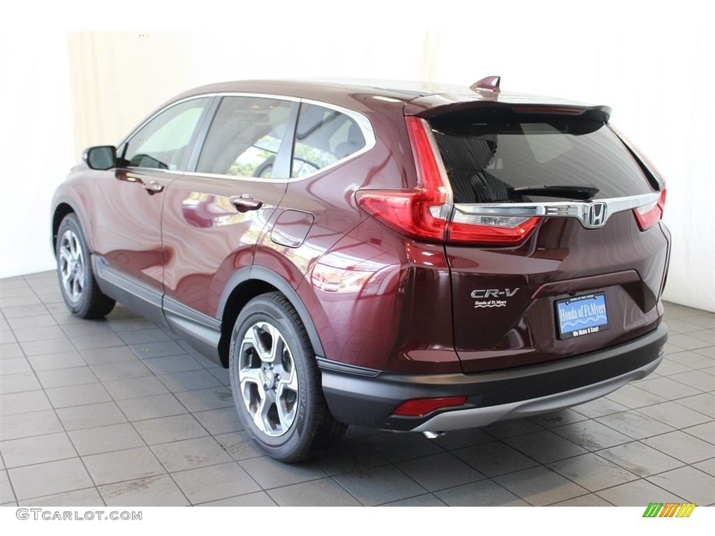 2018 CR-V EX - Basque Red Pearl II / Gray photo #7