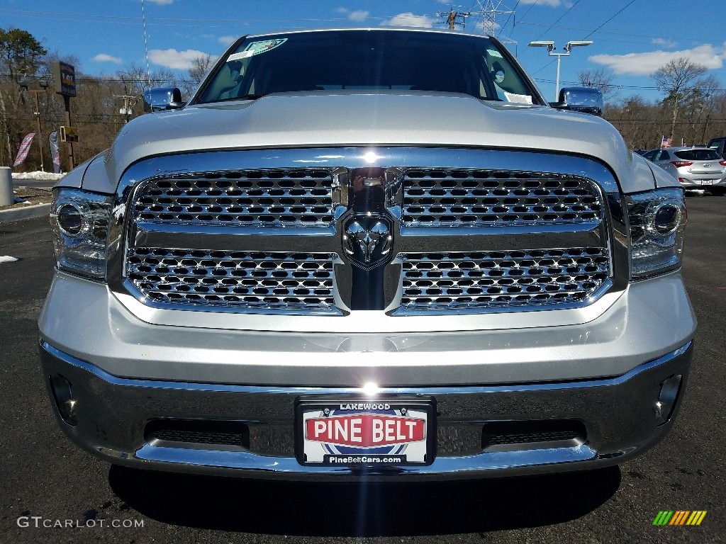2018 1500 Laramie Crew Cab 4x4 - Bright Silver Metallic / Black photo #2