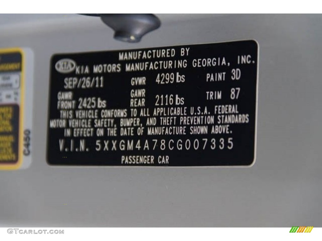 2012 Optima LX - Bright Silver / Gray photo #34