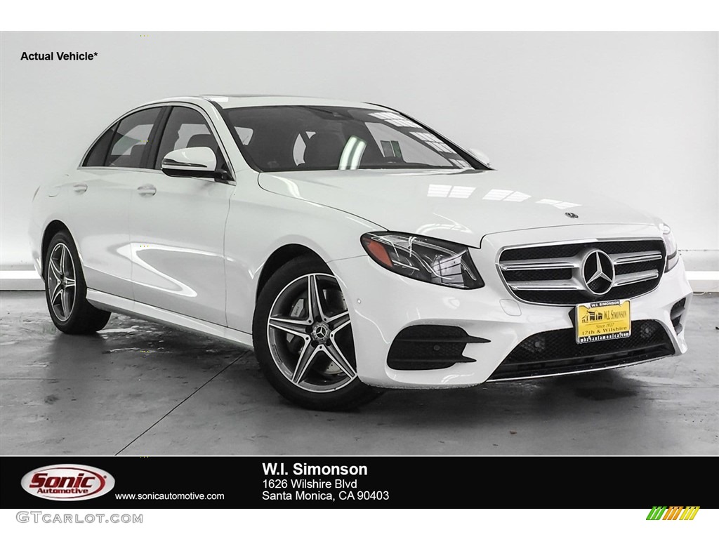 2018 E 400 4Matic Sedan - Polar White / Black photo #1