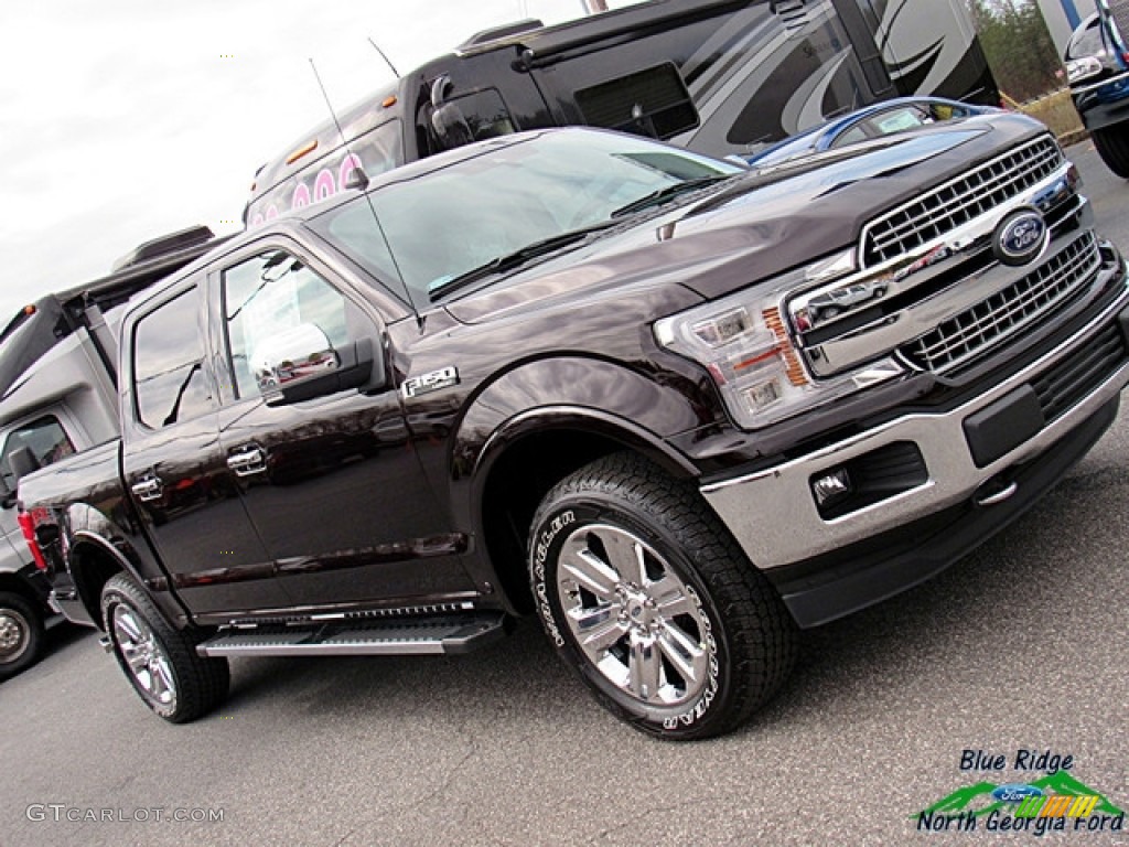 2018 F150 Lariat SuperCrew 4x4 - Magma Red / Light Camel photo #35