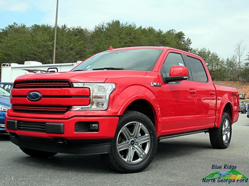 2018 F150 Lariat SuperCrew 4x4 - Race Red / Black photo #1