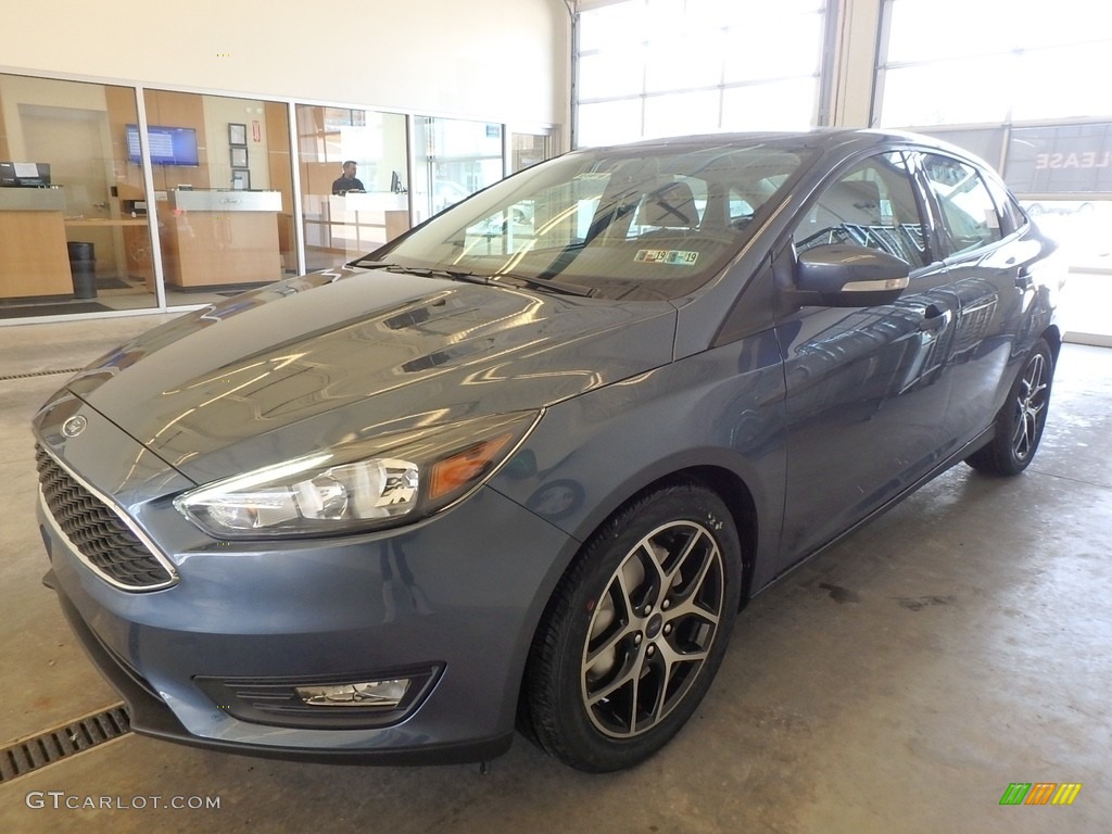 Blue Metallic 2018 Ford Focus SEL Sedan Exterior Photo #126224785