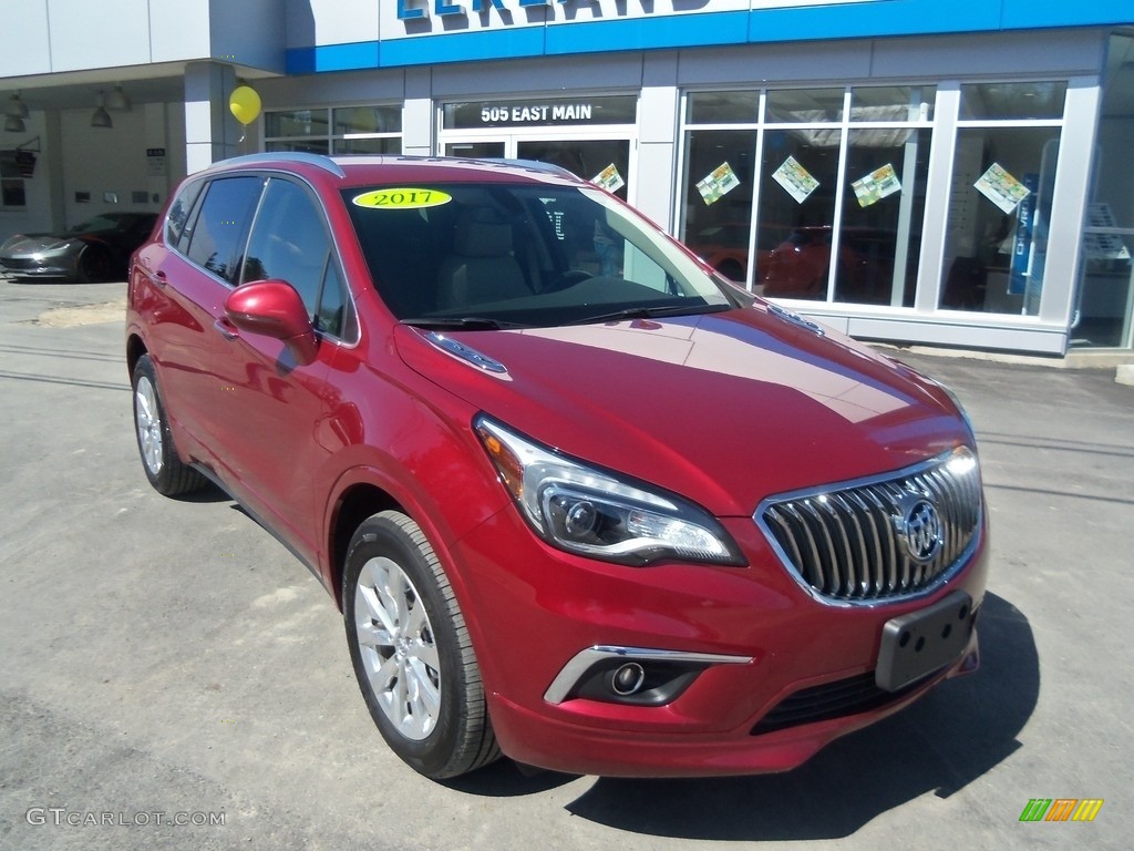2017 Envision Essence AWD - Chili Red Metallic / Light Neutral photo #1