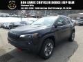 2019 Diamond Black Crystal Pearl Jeep Cherokee Trailhawk Elite 4x4  photo #1