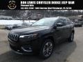 2019 Diamond Black Crystal Pearl Jeep Cherokee Overland 4x4  photo #1