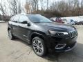 2019 Diamond Black Crystal Pearl Jeep Cherokee Overland 4x4  photo #7