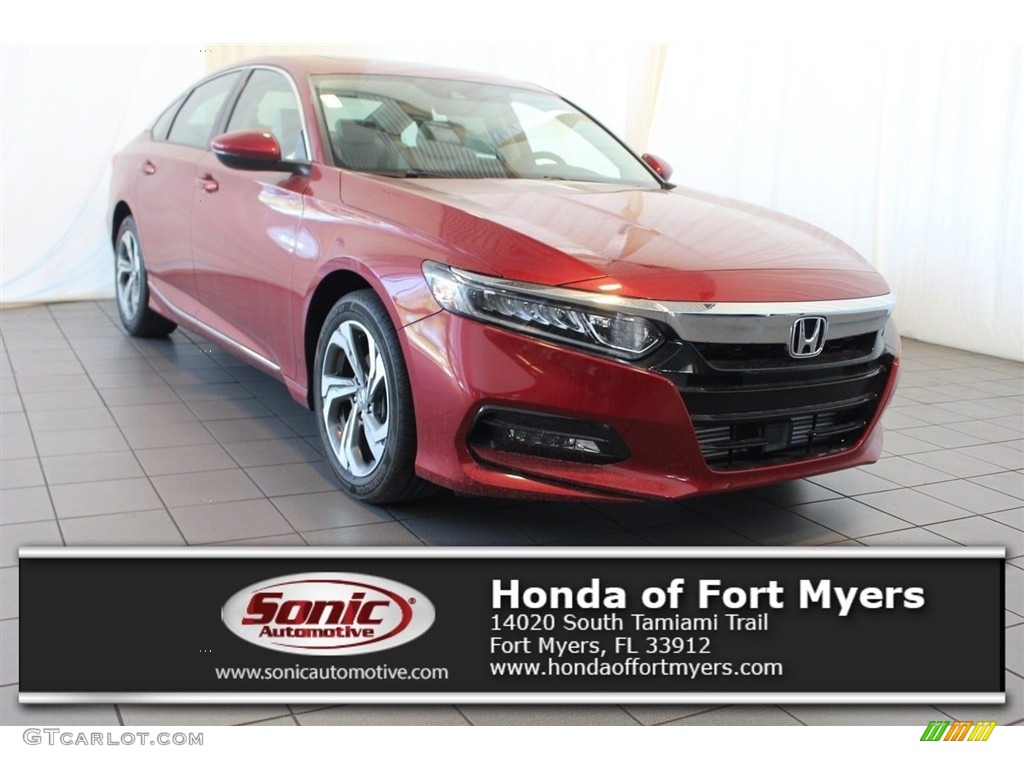 2018 Accord EX-L Sedan - Radiant Red Metallic / Ivory photo #1