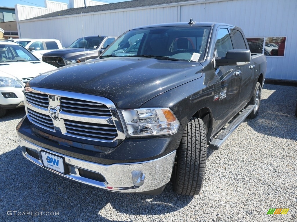 2018 1500 Big Horn Crew Cab 4x4 - Brilliant Black Crystal Pearl / Black/Diesel Gray photo #8