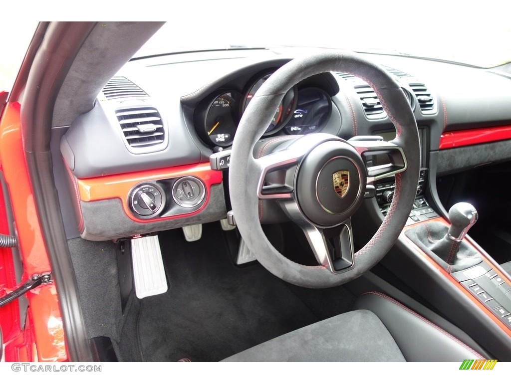 2016 Porsche Cayman GT4 Black Steering Wheel Photo #126232401