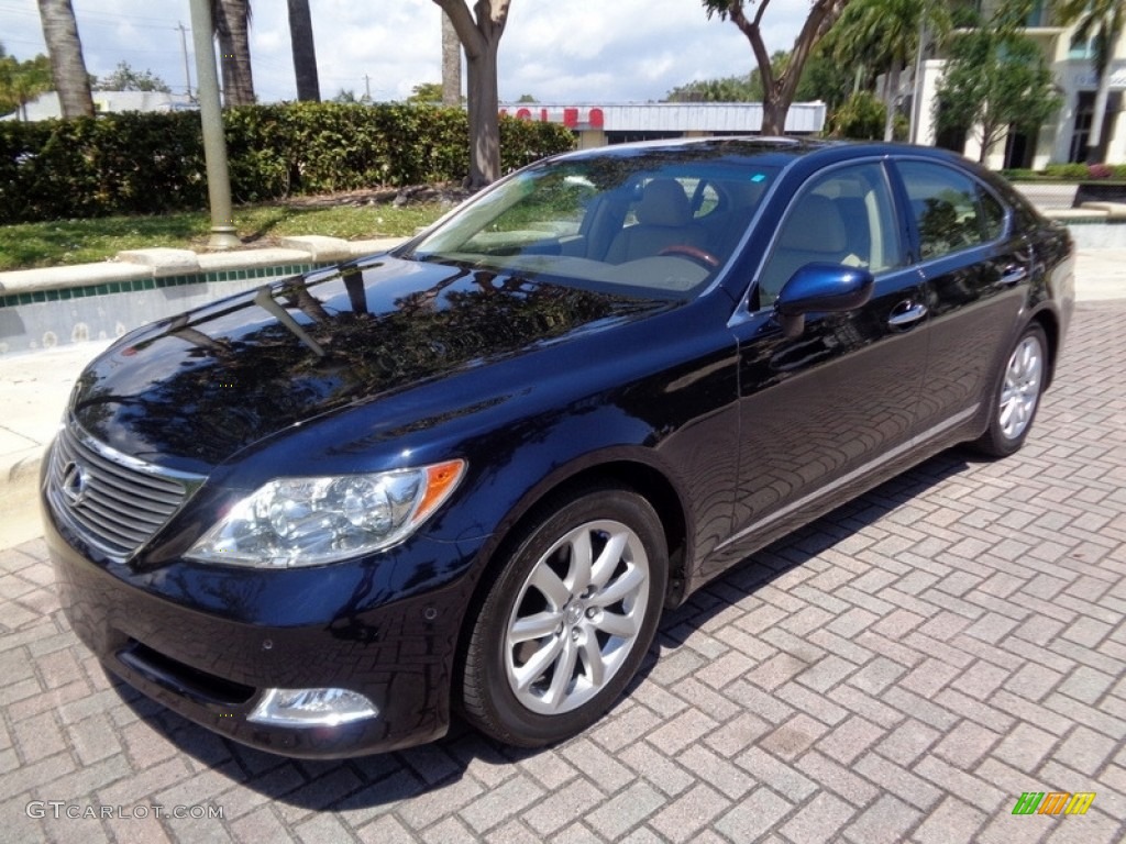 2008 LS 460 - Black Sapphire Blue Pearl / Cashmere photo #1