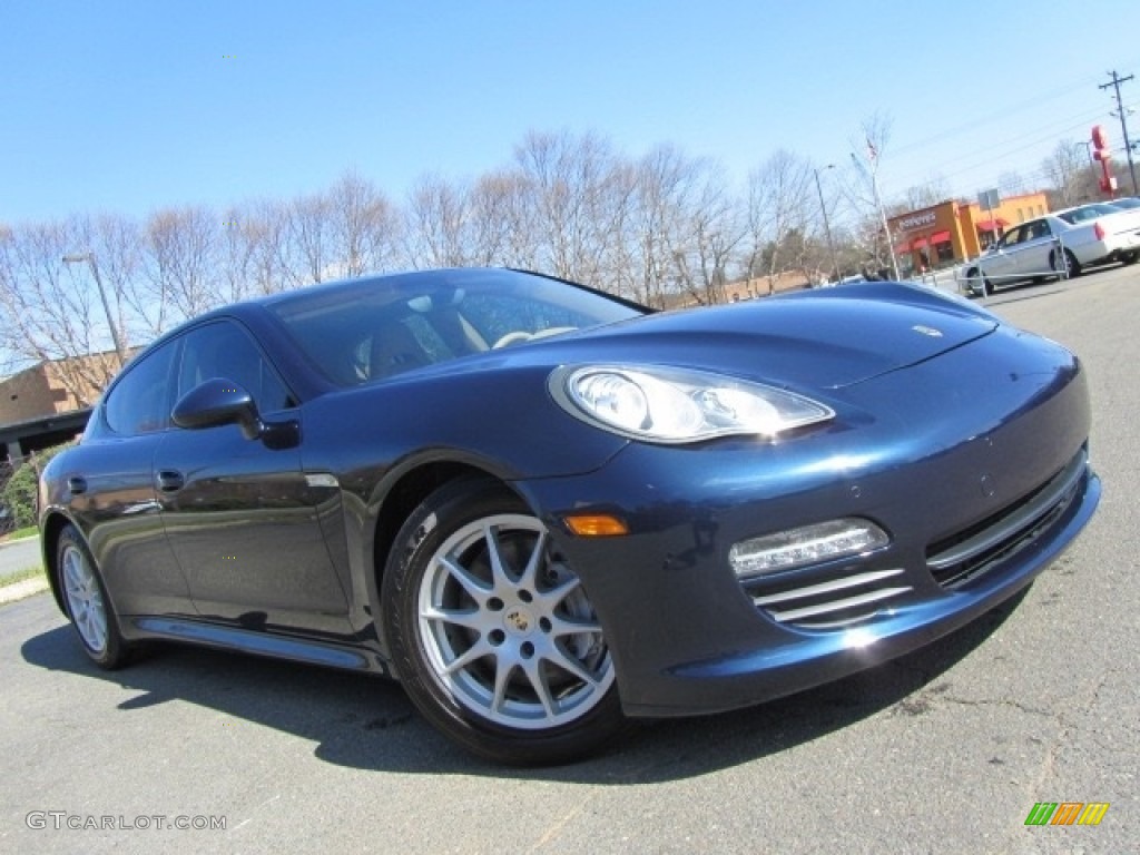 2011 Panamera 4 - Yachting Blue Metallic / Luxor Beige photo #2