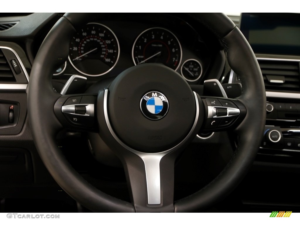2018 BMW 4 Series 440i xDrive Gran Coupe Black Steering Wheel Photo #126239130