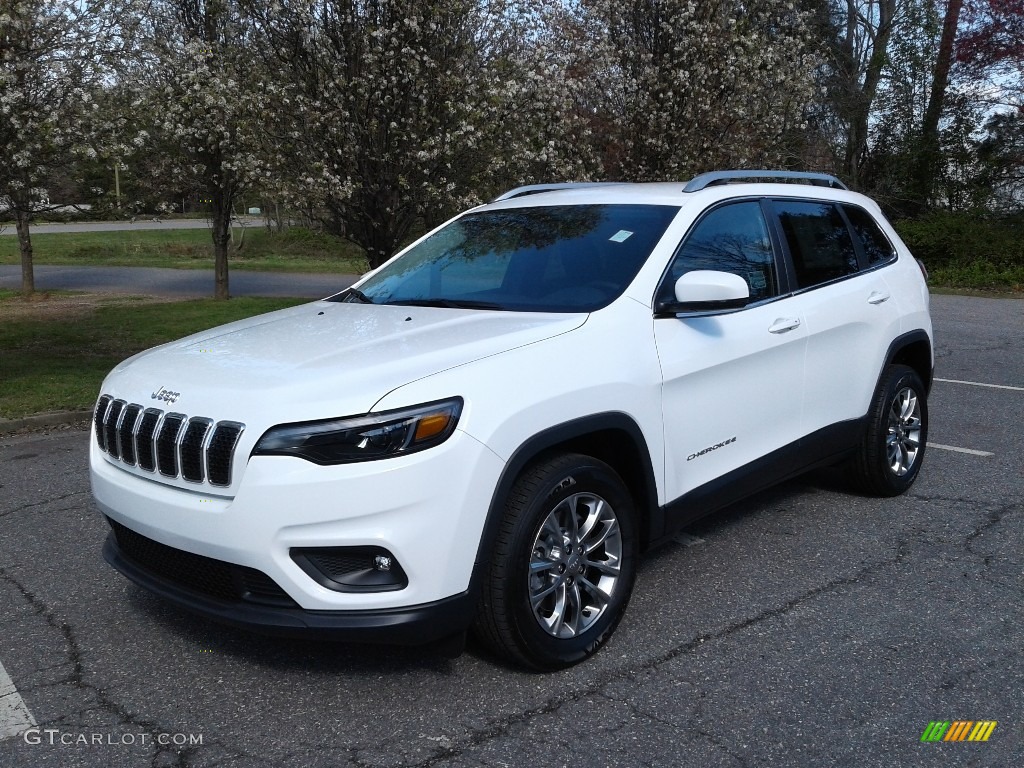 Bright White 2019 Jeep Cherokee Latitude Plus Exterior Photo #126239814