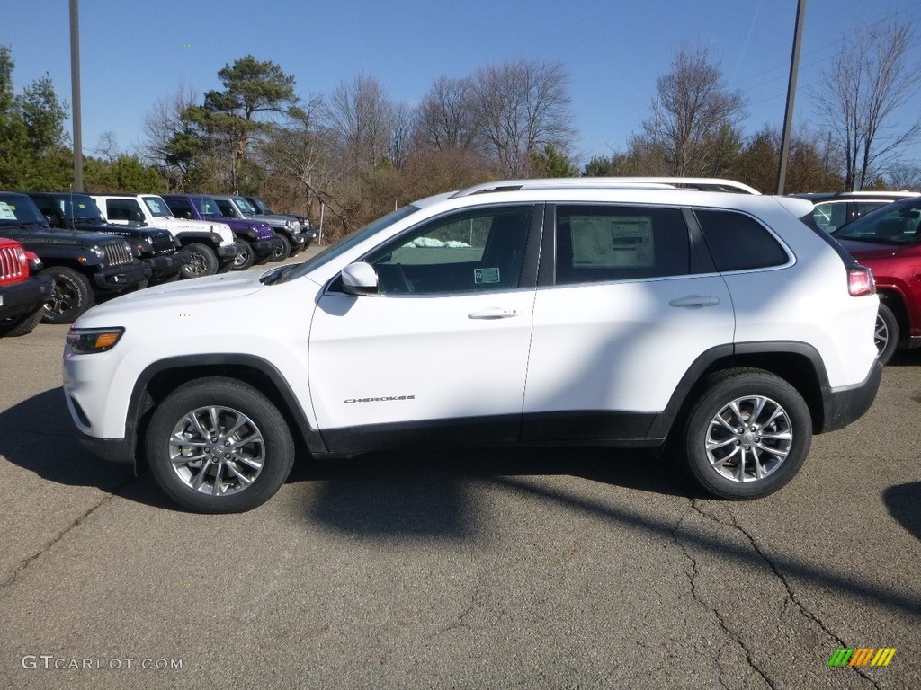 Bright White 2019 Jeep Cherokee Latitude Plus 4x4 Exterior Photo #126244671