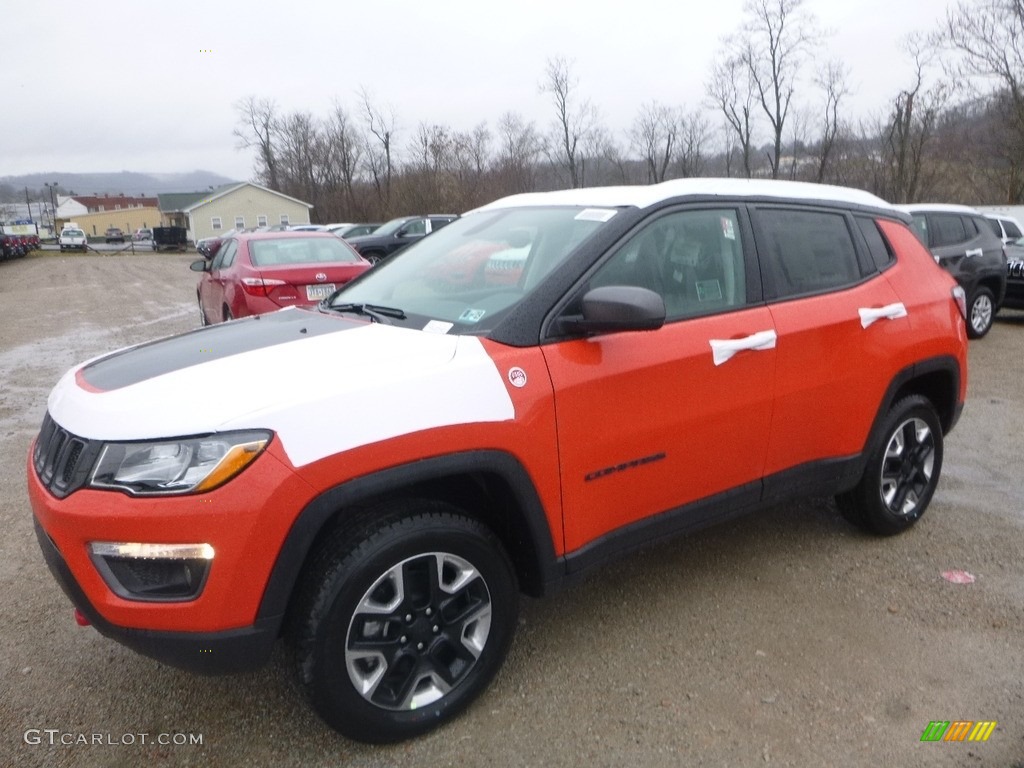 2018 Compass Trailhawk 4x4 - Spitfire Orange / Black/Ruby Red photo #1