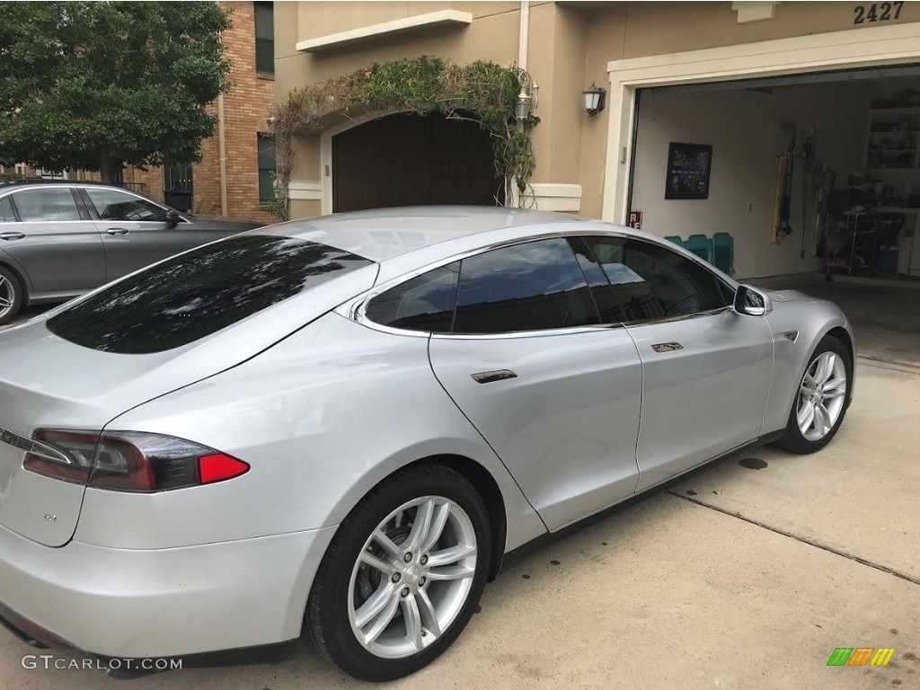 2014 Model S  - Silver Metallic / Black photo #5