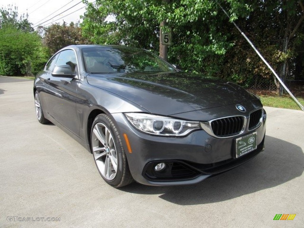 2016 4 Series 428i Coupe - Mineral Grey Metallic / Black photo #2