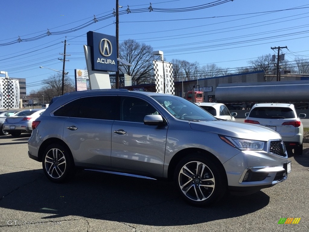 2018 MDX Advance SH-AWD - Lunar Silver Metallic / Ebony photo #1