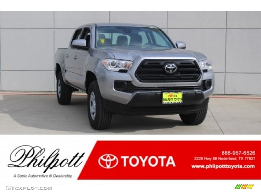 2018 Tacoma SR Double Cab - Silver Sky Metallic / Cement Gray photo #1