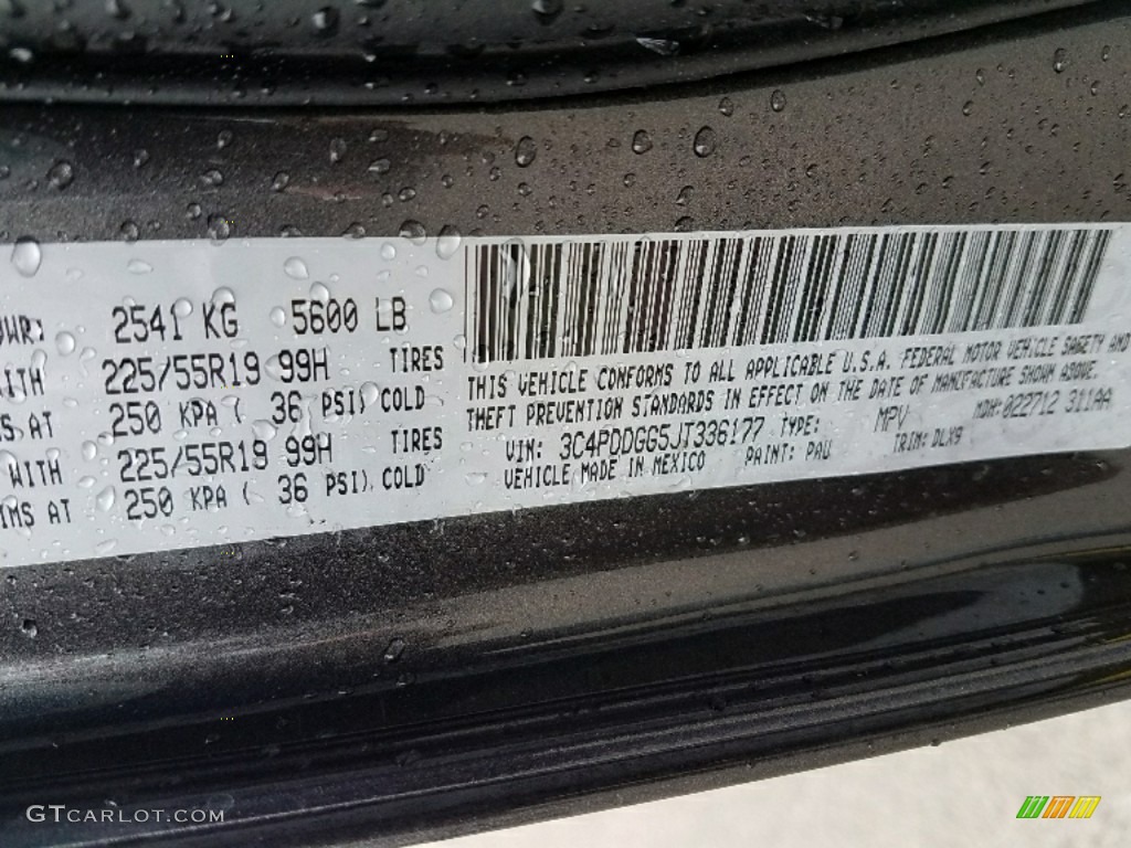 2018 Journey Color Code PAU for Granite Pearl Photo #126261946