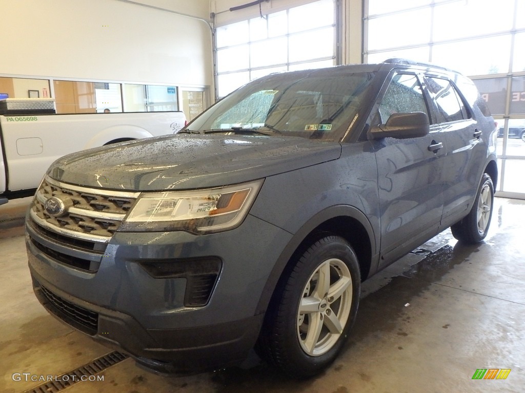 2018 Explorer 4WD - Blue Metallic / Medium Stone photo #4