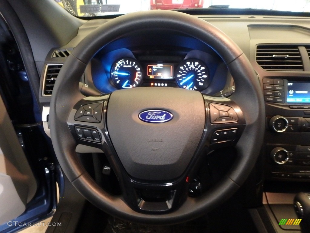 2018 Ford Explorer 4WD Medium Stone Steering Wheel Photo #126262609
