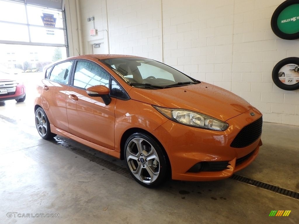 2018 Fiesta ST Hatchback - Orange Spice / Charcoal Black photo #1