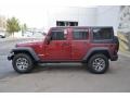 2013 Deep Cherry Red Crystal Pearl Jeep Wrangler Unlimited Rubicon 4x4  photo #4