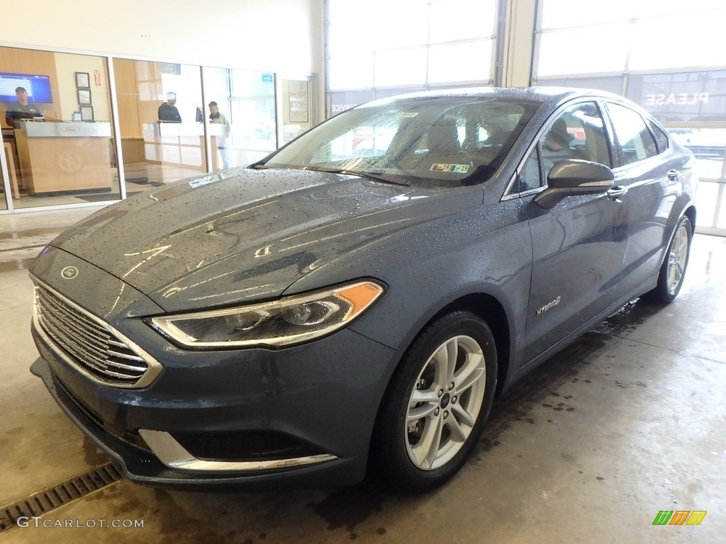 2018 Fusion Hybrid SE - Blue Metallic / Ebony photo #4