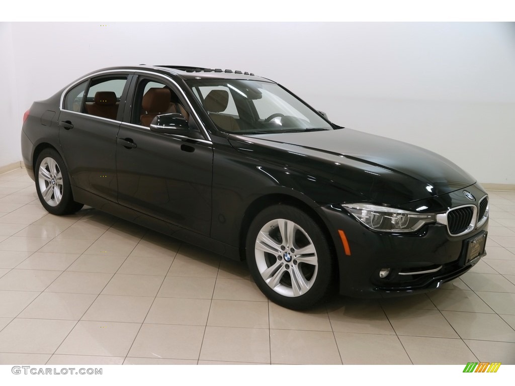 2017 3 Series 330i xDrive Sedan - Jet Black / Saddle Brown photo #1