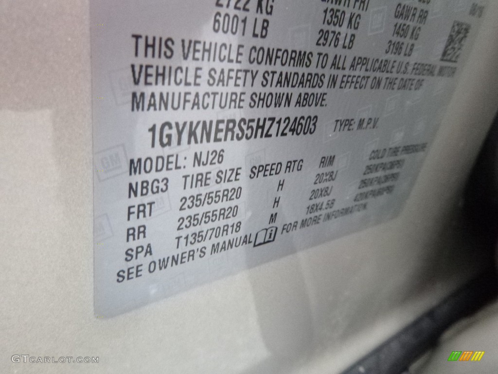 2017 XT5 Premium Luxury AWD - Silver Coast Metallic / Cirrus photo #15
