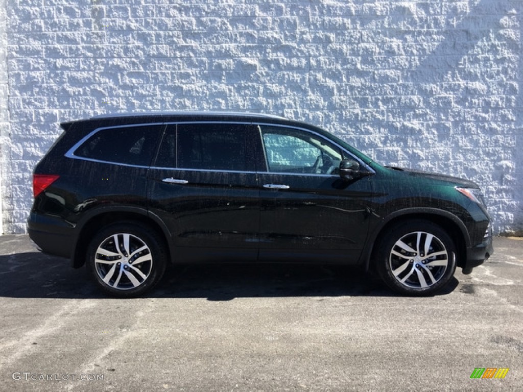 2018 Pilot Touring AWD - Black Forest Pearl / Beige photo #3
