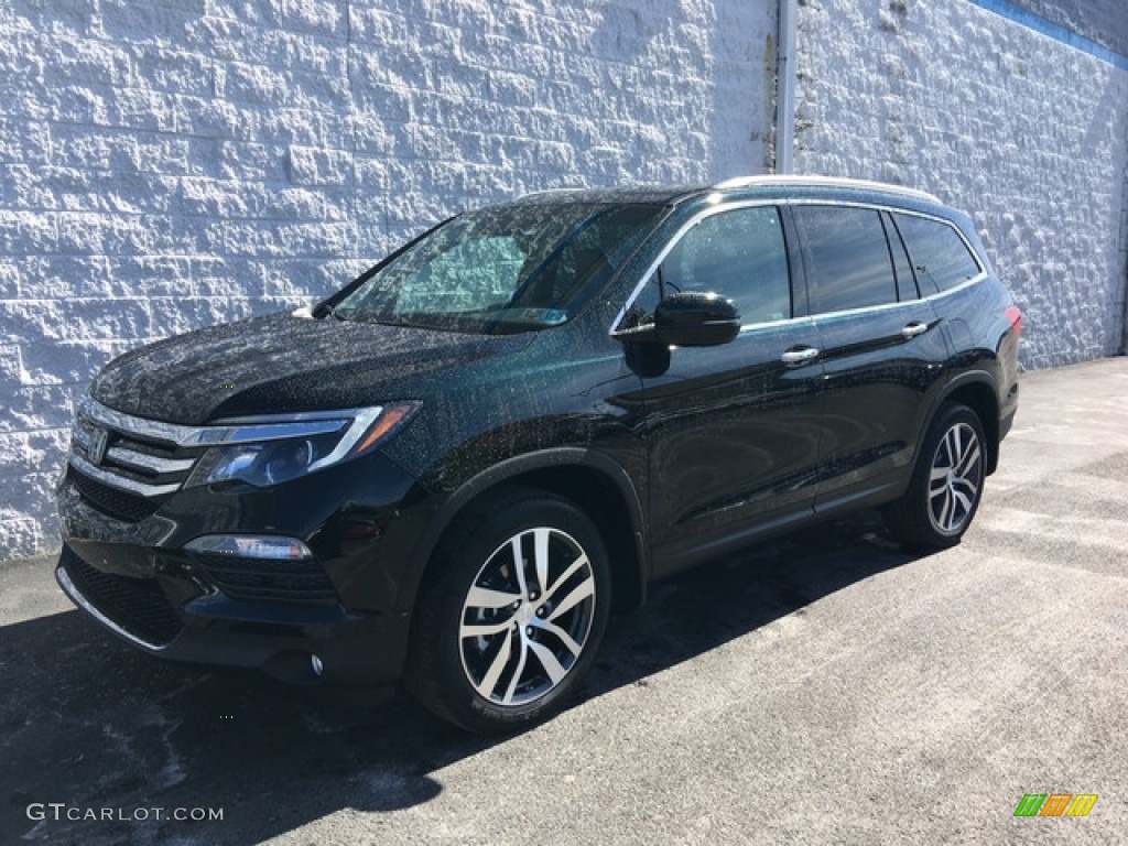 2018 Pilot Touring AWD - Black Forest Pearl / Beige photo #8